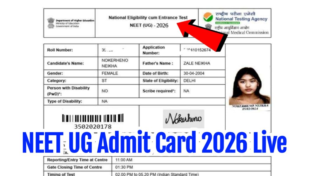 NEET UG Admit Card 2026