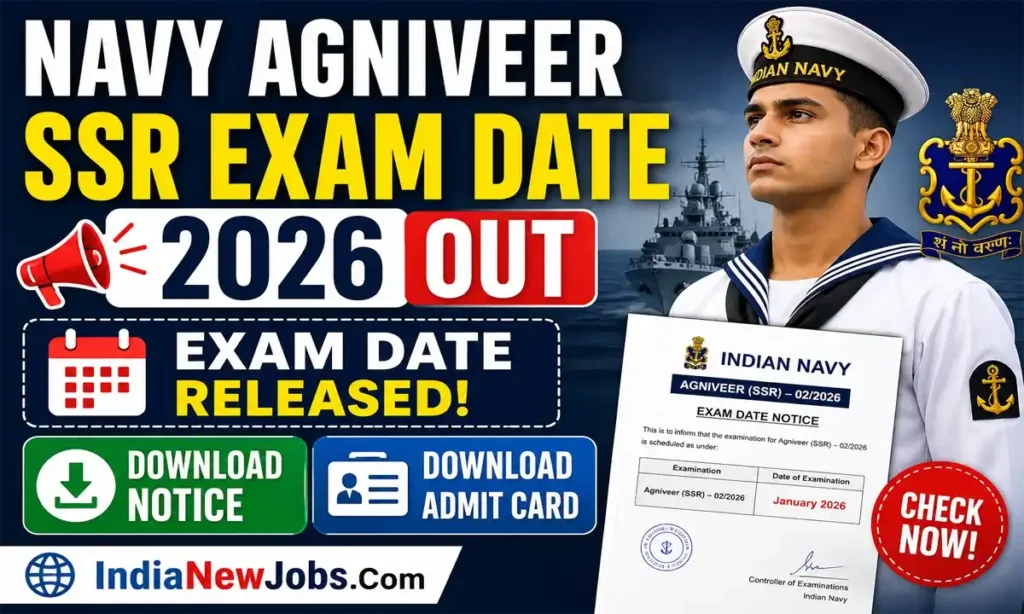 Indian Navy Agniveer Exam Date OUT 2026